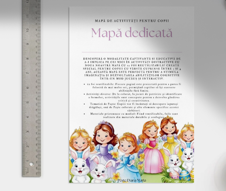 EDITIE SPECIALA DE PASTE | MAPA CU 24 DE PAGINI REUTILIZABILE | SCRIE SI STERGE PE ACEASI FOAIE - imagine 2